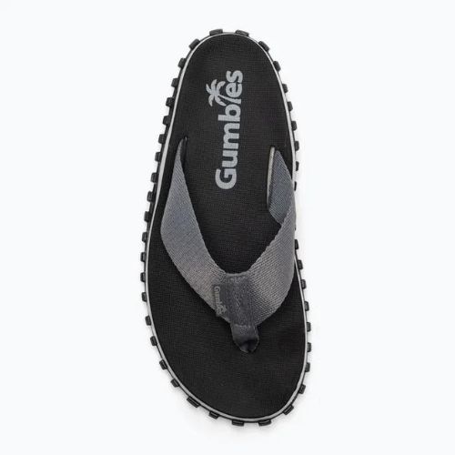 Gumbies Duckbill šlepetės pilkos ir juodos spalvos