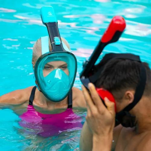 Viso veido kaukė nardymui AQUASTIC SMA-01SN mėlyna