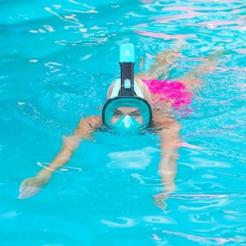 Viso veido kaukė nardymui AQUASTIC SMA-01SN mėlyna