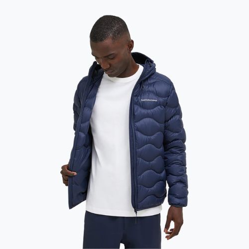 Peak Performance vyriška pūkinė striukė Helium Down Hood navy blue G77849020