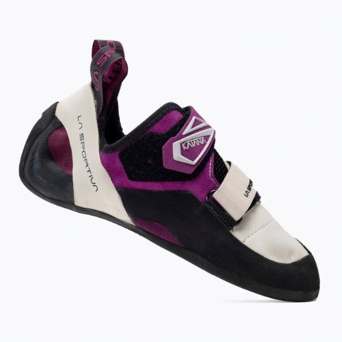 La Sportiva Katana moteriški laipiojimo bateliai baltos ir violetinės spalvos 20M000500