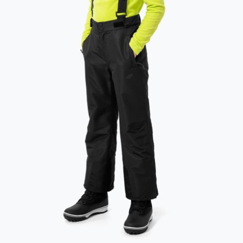 Vaikiškos slidinėjimo kelnės 4F JSPMN001 tamsiai juodos spalvos