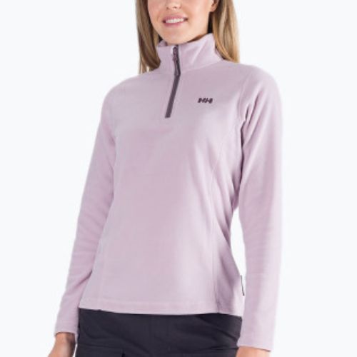 Helly Hansen moteriški marškinėliai Daybreaker 1/2 Zip, šviesiai rožinės spalvos, vilnoniai 50845_692