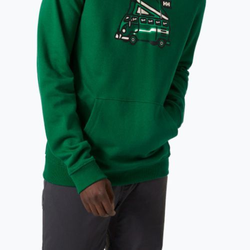 Helly Hansen vyriškas džemperis F2F iš organinės medvilnės su gobtuvu, žalias 62934_486