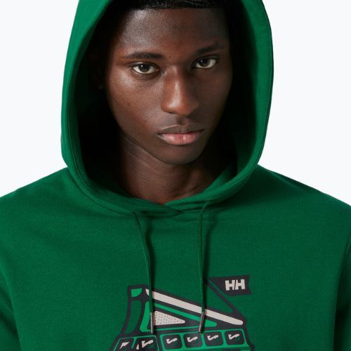 Helly Hansen vyriškas džemperis F2F iš organinės medvilnės su gobtuvu, žalias 62934_486