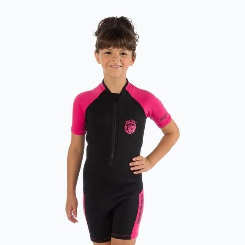 Cressi Little Shark 2 mm vaikiškos plaukimo putos juodos/rožinės spalvos DG003107
