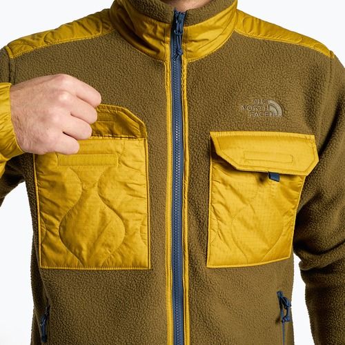 Vyriškas džemperis The North Face Royal Arch FZ rudos ir geltonos spalvos NF0A7UJBC0N1