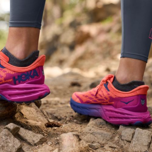 Moteriški bėgimo bateliai HOKA Speedgoat 5 orange 1123158-FFCM