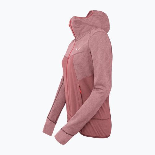 Salewa moteriški vilnoniai marškinėliai Puez Hybrid PL FZ Hoody rožinės spalvos 00-0000027389