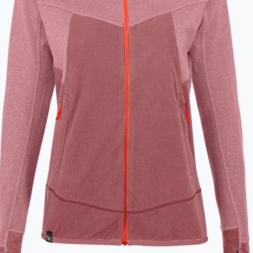 Salewa moteriški vilnoniai marškinėliai Puez Hybrid PL FZ Hoody rožinės spalvos 00-0000027389
