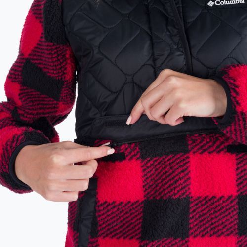 Columbia Sweet View Fleece moteriškas džemperis trekkingui raudonas 1958643