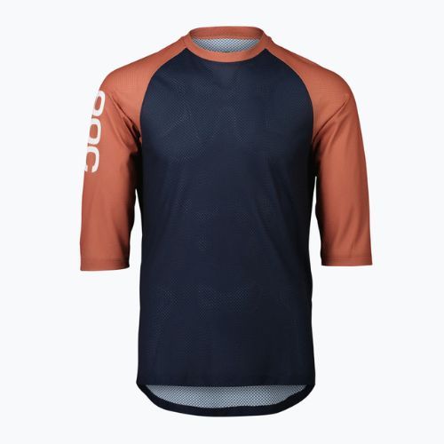 Vyriški POC MTB Pure 3/4 turmaline navy/himalajų druskos dviratininkų marškinėliai