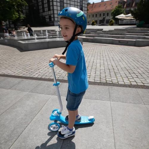 Vaikiškas triratis paspirtukas HUMBAKA Fun blue HBK-KS001