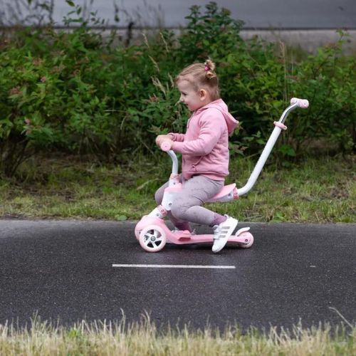 HUMBAKA Fun 3in1 vaikiškas paspirtukas rožinės spalvos HBK-KS002