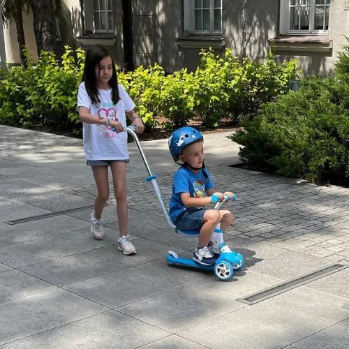 HUMBAKA Fun 3in1 vaikiškas paspirtukas mėlynas HBK-KS002