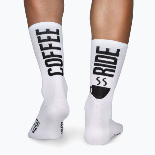 Luxa Coffee Ride dviratininkų kojinės baltos LAM21SCRWS1