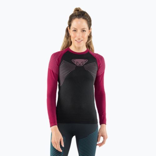 DYNAFIT Speed Dryarn LS moteriški termo marškinėliai juodai raudoni 08-0000071057