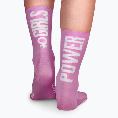 Luxa Girls Power moteriškos dviratininkų kojinės rožinės spalvos LAM21SGPL1S