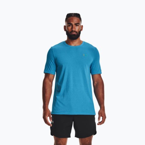 Under Armour vyriški treniruočių marškinėliai UA Rush Seamless Geosport SS blue 1370441