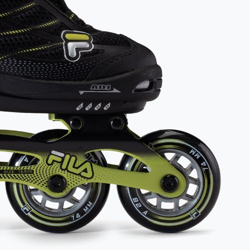 FILA Vaikiški riedučiai Wizy Alu black/lime