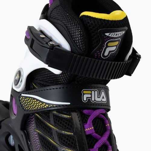 FILA Wizy G juodos/geltonos/gelsvai purpurinės spalvos vaikiški riedučiai