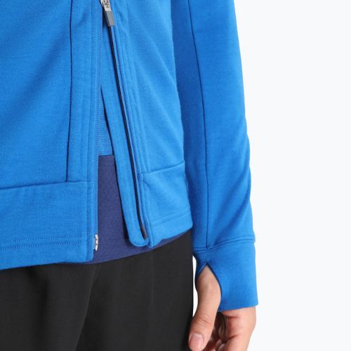 Vyriškas Icebreaker Quantum III Zip Hood trekkinginis džemperis lazurite/royal navy