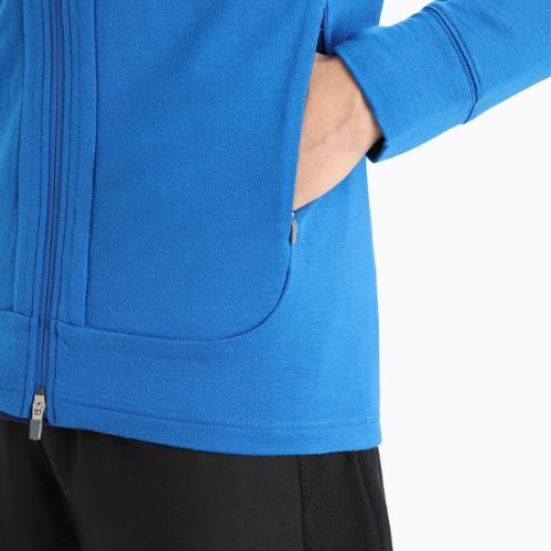 Vyriškas Icebreaker Quantum III Zip Hood trekkinginis džemperis lazurite/royal navy