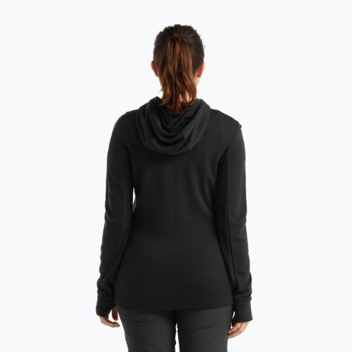 Icebreaker moteriška trekingo striukė Quantum III Zip Hood black