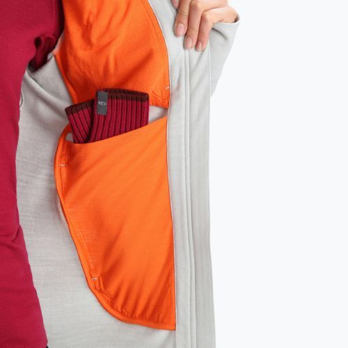 Icebreaker moteriška trekingo striukė Quantum III Zip Hood ether/flash