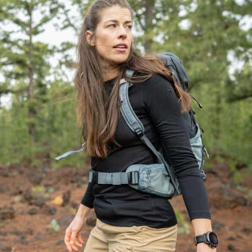 Moteriški termo megztiniai Icebreaker 200 Oasis Crewe black