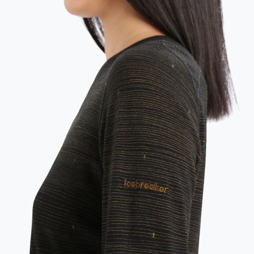 Moteriškas šiltas džemperis Icebreaker 200 Oasis Crewe black/clove/aop