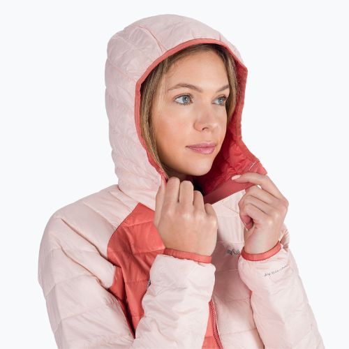 Columbia Platinum Peak moteriška pūkinė striukė su gobtuvu, oranžinė 2008341