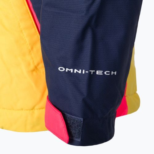 Columbia Rosie Run Izoliuota vaikiška slidinėjimo striukė geltona ir raudona 2009741