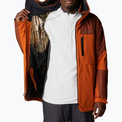 Columbia Snow Slab Black Dot ruda vyriška slidinėjimo striukė 2008071