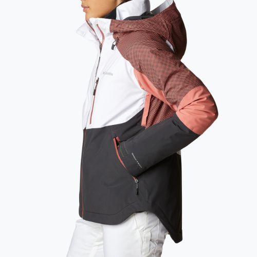 Columbia Snow Slab Blackdot moteriška slidinėjimo striukė juodai raudona 2007551