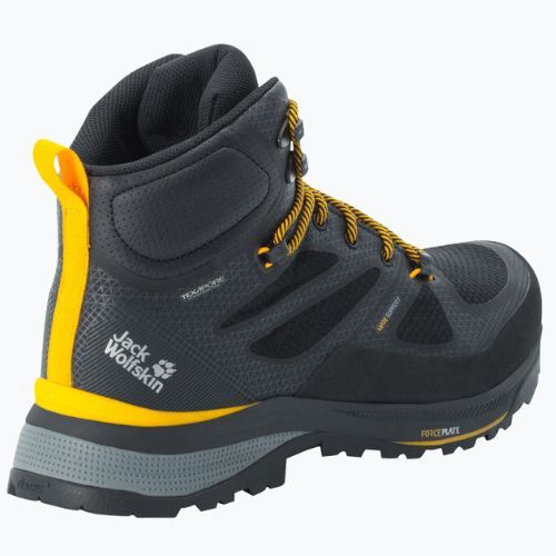 Jack Wolfskin vyriški Force Striker Texapore Mid trekingo batai black/burly yellow xt 4038823