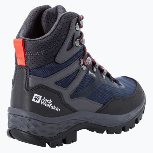 Jack Wolfskin moteriški trekingo batai Rebellion Guide Texapore Mid black-blue 4053801