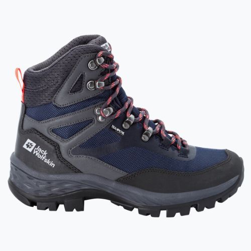 Jack Wolfskin moteriški trekingo batai Rebellion Guide Texapore Mid black-blue 4053801