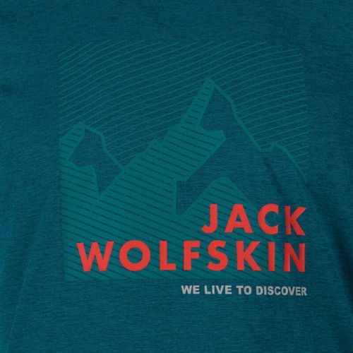 Vyriški marškinėliai Jack Wolfskin Hiking Graphic mėlyni 1808761_4133