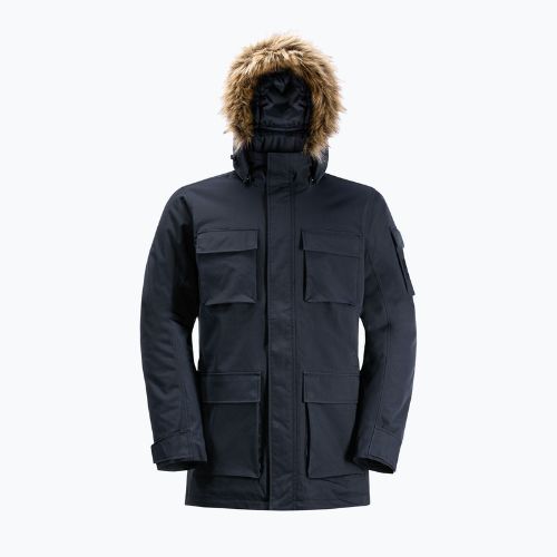 Jack Wolfskin vyriška žieminė striukė Glacier Canyon Parka navy blue 1107674_1010