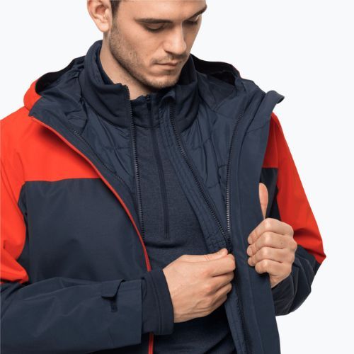 Jack Wolfskin vyriška striukė 3 viename Glaabach orange 1115291_3017_002