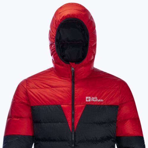 Jack Wolfskin vyriška pūkinė striukė Dna Tundra Down Hoody black-red 1206612_2206_006