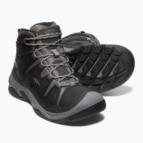 Vyriški trekingo batai KEEN Circadia Mid Wp black-grey 1026768