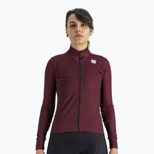 Moteriški dviratininkų marškinėliai Sportful Kelly Thermal Jersey raudoni 1120530.605