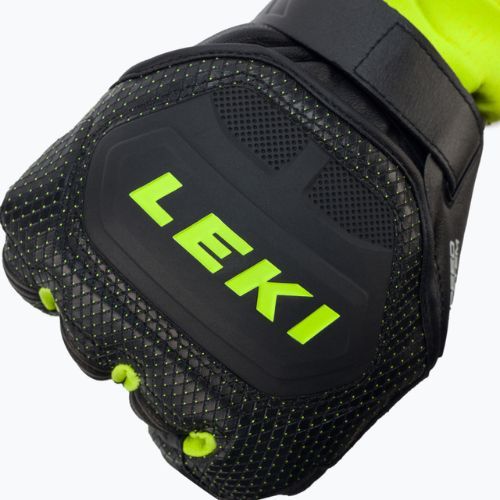 LEKI Worldcup Race Flex S Speed System vyriškos slidinėjimo pirštinės juoda-žalia 649802301080