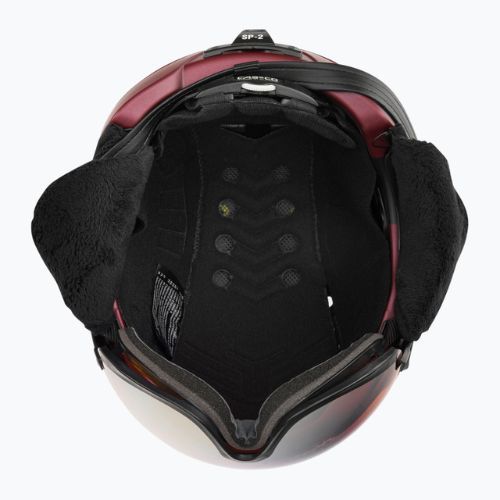Slidinėjimo šalmas CASCO SP-2 Carbonic Visor raudonas 07.3738