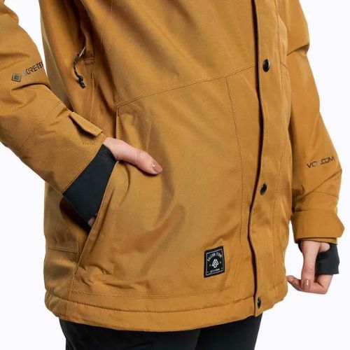 Moteriška snieglenčių striukė Volcom Ell Ins Gore-Tex Caramel H0452302