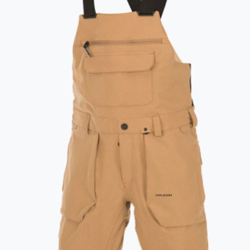 Vyriškos snieglenčių kelnės Volcom Roan Bib Overall Caramel G1352306