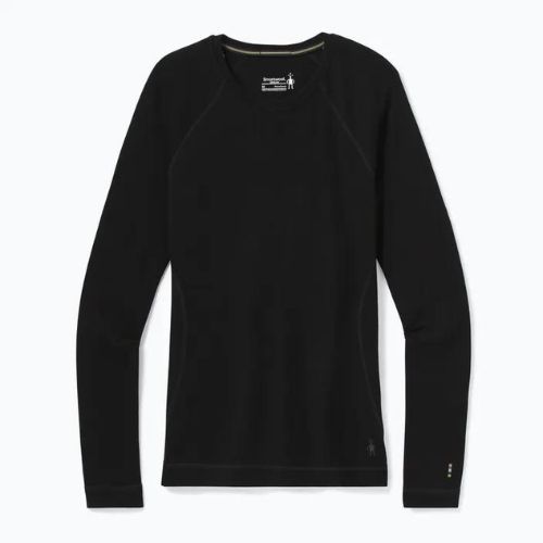 Moteriški termoaktyvūs marškinėliai Smartwool Merino 250 Baselayer Crew Boxed juodi