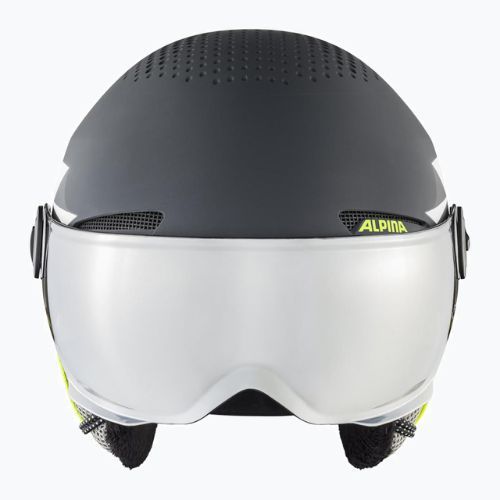 Alpina vaikiškas slidinėjimo šalmas Zupo Visor Q-Lite charcoal/neon matt